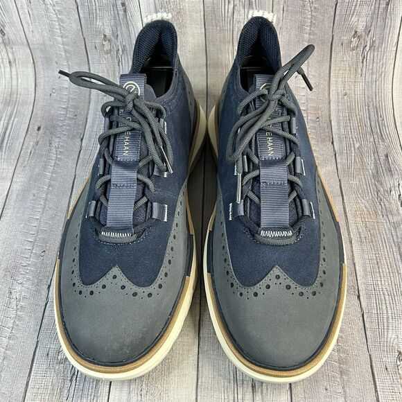 Cole Haan 5.ZEROGRAND Wingtip Oxford Shoes Men's 9W Light Navy C36507 NWOB - Picture 7 of 11